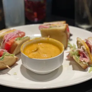 Classic Club Sandwich with Chicken Tortilla Soup