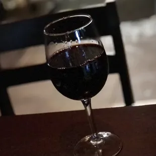 a glass of wine