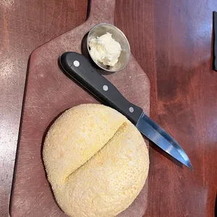 Fresh bread and whipped butter