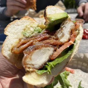 Chicken club cross section