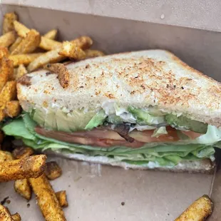 B. L. A.T with Cajun fries, no Dijon added mayo