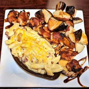 This is the Bacon Wrapped Shrimp entrée.  Photo taken December 2, 2022.