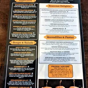 This is the front page of their menu.  Photo taken January 15, 2022.
