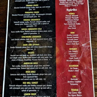This is the back page of their drink menu.  Photo taken August 5, 2023.