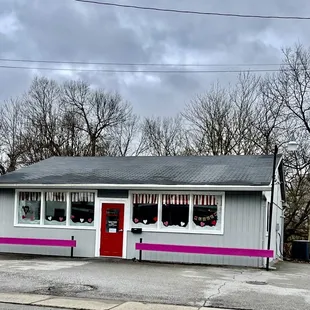 the front of the building