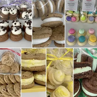 a variety of cookies and pastries