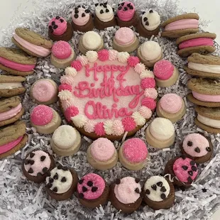 a decorated birthday cake