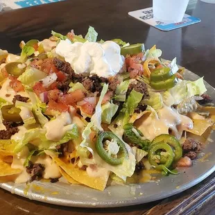 a plate of nachos