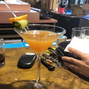 Cucumber orange martini