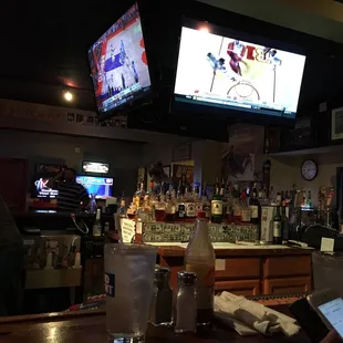Sitting at the bar there&apos;s tv&apos;s all over the restaurant