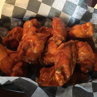 12 pc hot wings. Try their Wednesday 60 cent wing special!