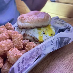 Lumberjack burger- has an egg on it. And maple syrup!