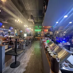Inside - on the right is Larry&apos;s sub counter, left is Fired Up Pizza and the bar (zoom in)