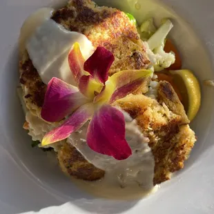 Crab cake entree