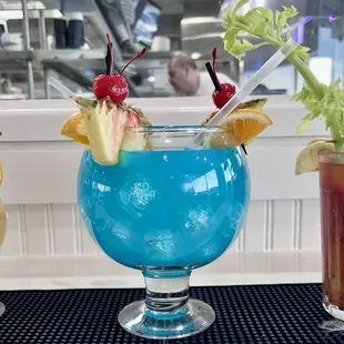 Mai Tai, Blue Hawaain and Bloody mary