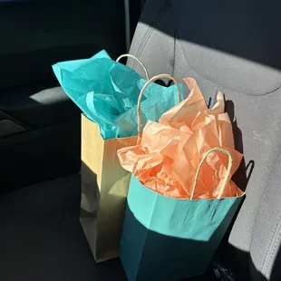 My items (the little blue bag is a gift, and she wrapped it so sweetly!).