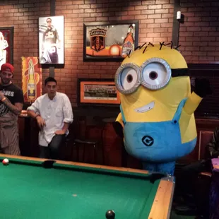 And a Minion appears for the Halloween party LOL SO AWESOME