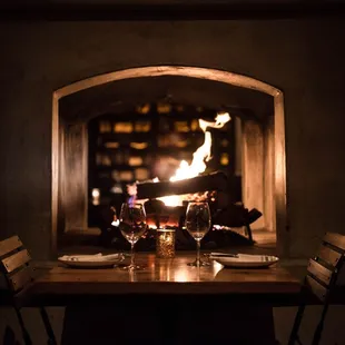 an intimate and romantic outdoor patio