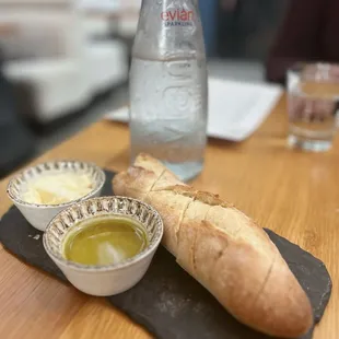 Demi Baguette w/butter &amp; olive oil