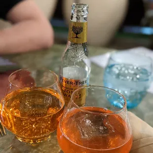 Gin and Tonics (one original, the other is Rosita) $14 each.