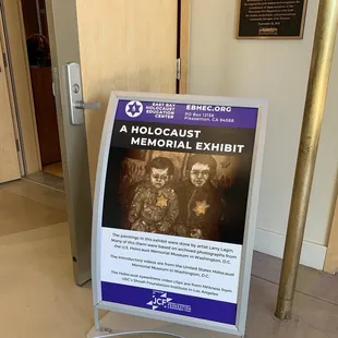 a memorial exhibit sign