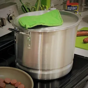 We supply the boil pot - you keep it or leave it in your cottage for the next guest.