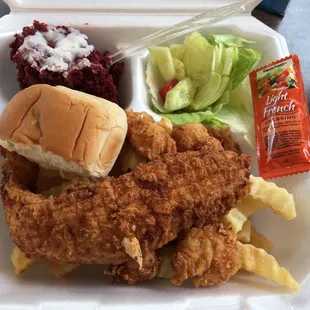 Seafood Lunch Special for Friday; Catfish &amp; Shrimp.