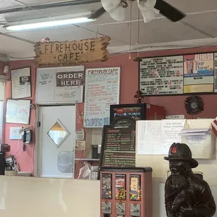 Menu and front counter area