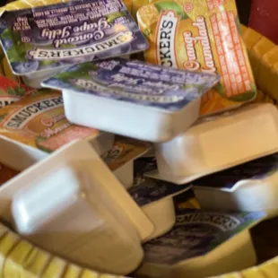 a basket full of food items