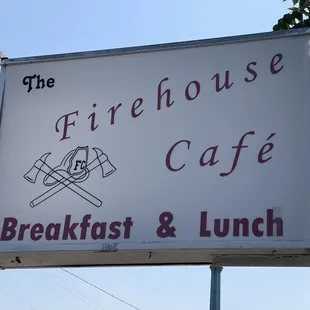 sign for breakfast and lunch
