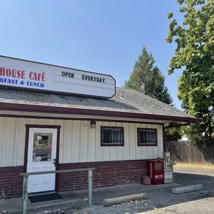 the front of the restaurant
