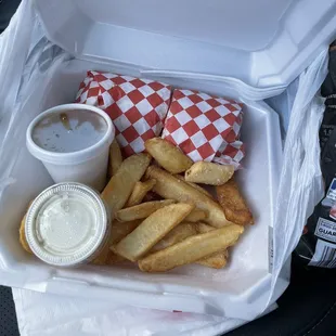 Philly and fries togo ;)