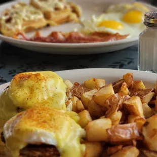 Country style eggs Benedict  and Breakfast special #2