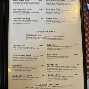 Menu as of 2/23/25