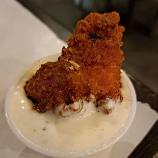 Chicken wing in ranch dressing