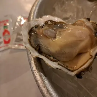 Happy Hour Oysters $2 each with 6 oyster minimum. Steamboat Oyster from Washington.