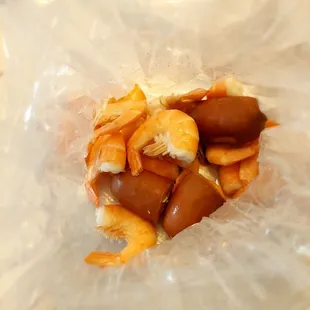 1 lb. Shrimp + sausages (sauce on the side)
