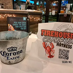 Bucket and bib