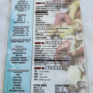 menu, sushi and sashimi