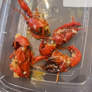 "Fresh" crawfish.  Small and rotten.