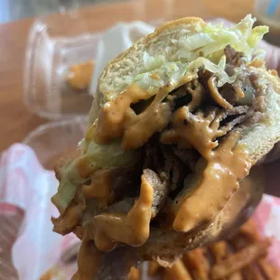 The Works Steak and Cheese with housemade chipotle sauce sooo delicious