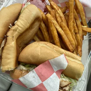 Turkey Firehouse Melt with seasoned fries