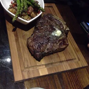 T bone, they were out if cowboy steak.