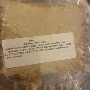 Cake expired 12/12 and they sent me this today 12/17! Homemade Cake
