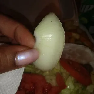 Look how big the onion is chopped horrible