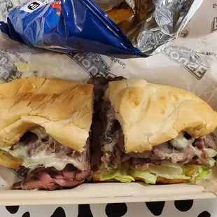 Roast beef with Swiss