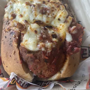 a close up of a sub sandwich