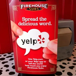 Firehouse likes Yelp!