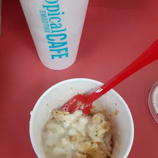 Five cheese macaroni  Drink us from another business.