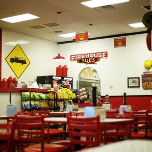 the interior of a restaurant